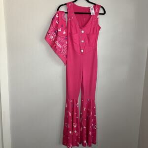 Barbie The Movie Halloween Costume Adult Size XS Western Barbie Outfit Jumpsuit
